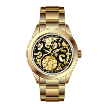 Lucky cloulds Skeleton Lady's Automatic Wrist watches